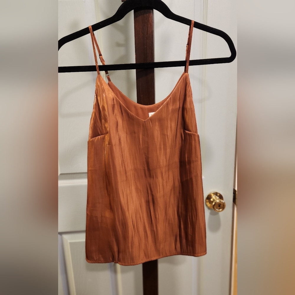 a new day Copper Satin Camisole Top